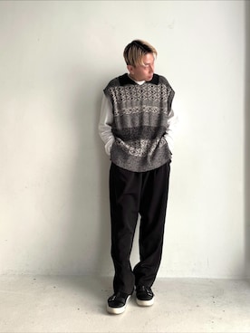 「antiqua（アンティカ）のアイテム」を使った、antiquaさん（メンズ・158cm）の冬コーディネート