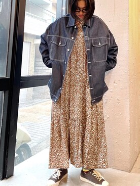 「antiqua」｜「アイテム（ワンピース/ドレス）」を使った、antiquaさん（レディース・162cm）の冬コーディネート