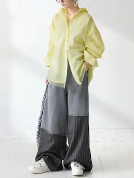 「antiqua（アンティカ）のアイテム（その他パンツ）」を使った、antiquaさん（レディース・162cm）の冬コーディネート
