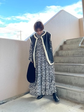 「antiqua」｜「アイテム（ワンピース/ドレス）」を使った、antiquaさん（レディース・152cm）の冬コーディネート