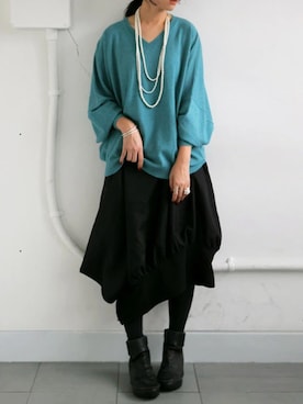 「ニット/セーター」｜antiquaさん（レディース・154cm）の秋コーディネート