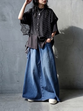 「antiqua（アンティカ）のアイテム」を使った、antiquaさん（レディース・154cm）の夏コーディネート