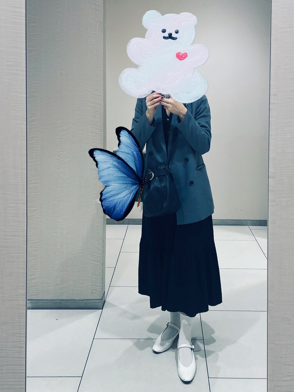 「GU、COACH、oldcoach、UNIQLO、tutuanna*、moussy、autumn style、fall style、elegant、datelook、WEARハロウィン2022、おしゃれさんと繋がりたい、ootd、思い出アウトフィット」｜「COACHのアイテム（ショルダーバッグ、ブラック系）」を使った、💙🦋🐬さん（レディース・163cm）の秋コーディネートの1枚目の写真