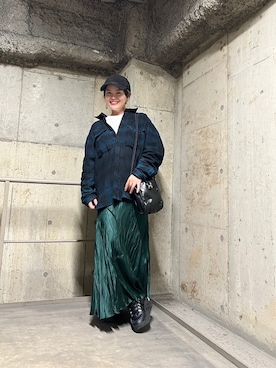 「11月」｜「アイテム（スカート）」を使った、YOKOさん（レディース・155cm）の秋コーディネート