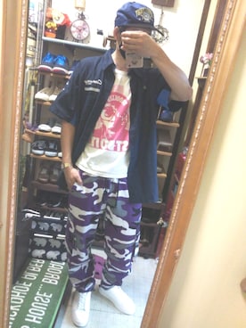 「Handmade（ハンドメイド）のアイテム（アクセサリー）」を使った、Akiさん（メンズ・176cm）の秋コーディネート