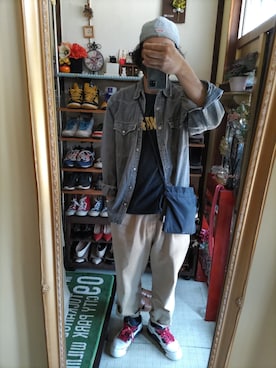 「VANS（バンズ）のアイテム（キャップ）」を使った、Akiさん（メンズ・176cm）の春コーディネート