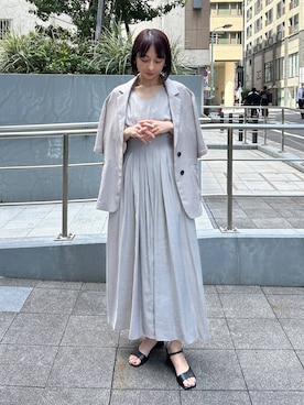 「A part by（アパートバイ）のチェーン2WAYBAG（ショルダーバッグ、グリーン系）」を使った、しまゆう / 47歳アパレル会社員さん（レディース・161cm）の春コーディネート