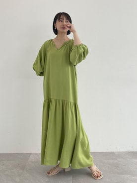 「アイテム（ワンピース/ドレス）」を使った、しまゆう☺︎さん（レディース・162cm・40代）の春コーディネート