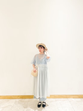 「WEGO（ウィゴー）のアイテム（バレエシューズ）」を使った、𝟮 sɪɴ ᙏ̤̫͚ さん（レディース・167cm）の夏コーディネート