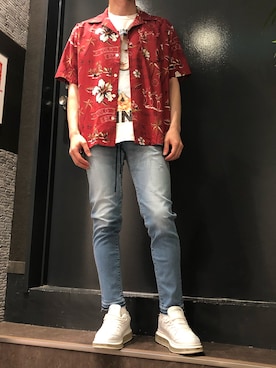 「Insonnia PROJECTS（インソニアプロジェクト）のアイテム」を使った、岡田さん（メンズ・172cm）の夏コーディネート