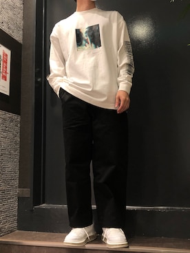 「B'2nd（ビーセカンド）のアイテム（スニーカー）」を使った、岡田さん（メンズ・172cm）の夏コーディネート