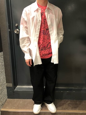 「B'2nd（ビーセカンド）のアイテム（スニーカー）」を使った、岡田さん（メンズ・172cm）の夏コーディネート