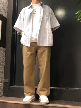 「B'2nd（ビーセカンド）のアイテム（スニーカー）」を使った、岡田さん（メンズ・172cm）の夏コーディネート