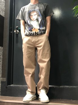 「Insonnia PROJECTS（インソニアプロジェクト）のアイテム」を使った、岡田さん（メンズ・172cm）の夏コーディネート