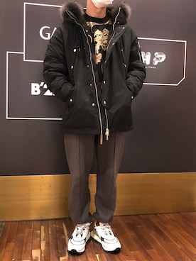 「TATRAS（タトラス）のアイテム（ジャケット/アウター）」を使った、岡田さん（メンズ・172cm）の秋コーディネート