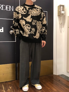「B'2nd（ビーセカンド）のアイテム（レッグウェア）」を使った、岡田さん（メンズ・172cm）の秋コーディネート