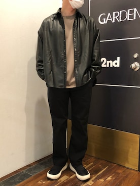 「LUSOR（ルーソル）のアイテム（ジャケット/アウター）」を使った、岡田さん（メンズ・172cm）の秋コーディネート