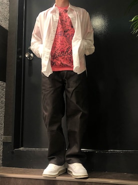 「B'2nd（ビーセカンド）のアイテム（スニーカー）」を使った、岡田さん（メンズ・172cm）の夏コーディネート