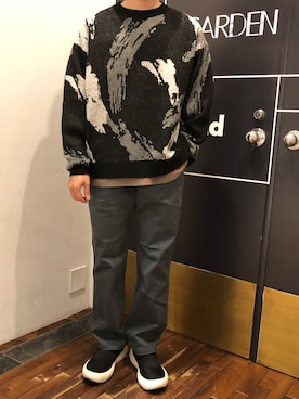 「B'2nd（ビーセカンド）のアイテム（レッグウェア）」を使った、岡田さん（メンズ・172cm）の秋コーディネート