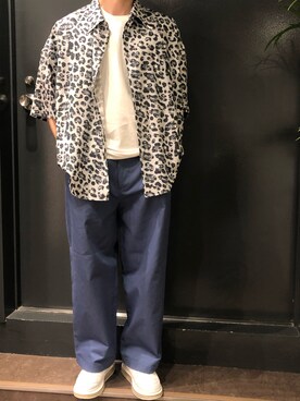 「B'2nd（ビーセカンド）のアイテム（スニーカー）」を使った、岡田さん（メンズ・172cm）の夏コーディネート