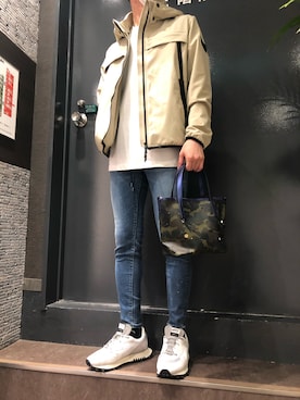 「TATRAS（タトラス）のアイテム（ブルゾン）」を使った、岡田さん（メンズ・172cm）の夏コーディネート