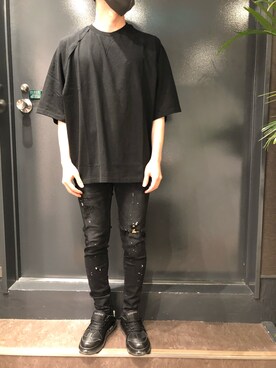 「B'2nd（ビーセカンド）のアイテム（スニーカー）」を使った、岡田さん（メンズ・172cm）の夏コーディネート