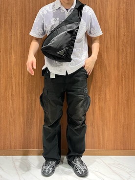「OOFOS（ウーフォス）のアイテム」を使った、岡田さん（メンズ・172cm）の夏コーディネート