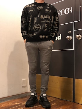 「B'2nd（ビーセカンド）のアイテム（レッグウェア）」を使った、岡田さん（メンズ・172cm）の秋コーディネート