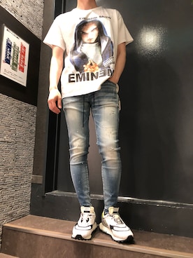 「Insonnia PROJECTS（インソニアプロジェクト）のアイテム」を使った、岡田さん（メンズ・172cm）の夏コーディネート