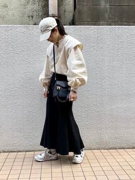 ラルフローレン、麻100%マーメイド型ロングスカート