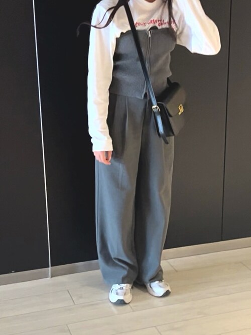 B&Y フロントジップ リブニットビスチェ BEAUTY&YOUTH UNITED ARROWS（ビューティーアンドユース