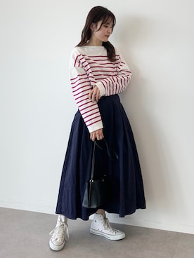「アイテム（音楽/本・雑誌）」を使った、marinaさん（レディース・158cm）の冬コーディネート