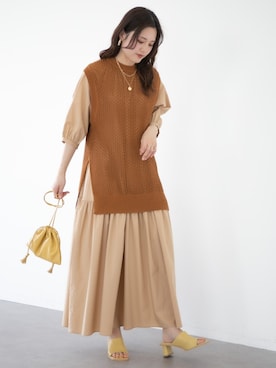 「アイテム（音楽/本・雑誌）」を使った、marinaさん（レディース・158cm）の春コーディネート