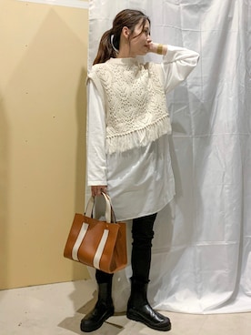 「サイドゴアブーツ」｜marinaさん（レディース・158cm）の秋コーディネート