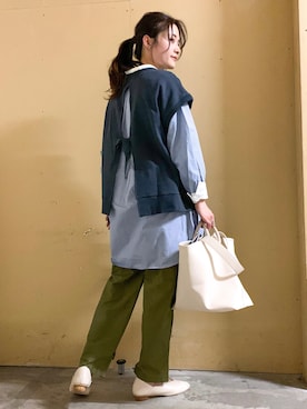 「春カラー」｜「アイテム（音楽/本・雑誌）」を使った、marinaさん（レディース・158cm）の春コーディネート
