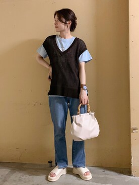 「GRL」｜「アイテム（音楽/本・雑誌）」を使った、marinaさん（レディース・158cm）の春コーディネート