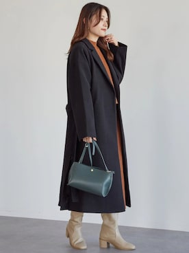 「アイテム（音楽/本・雑誌）」を使った、marinaさん（レディース・158cm）の冬コーディネート