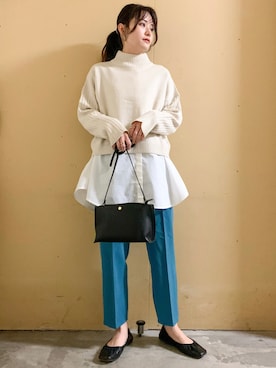 「アイテム（音楽/本・雑誌）」を使った、marinaさん（レディース・158cm）の冬コーディネート