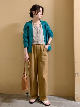 「ごきげんウィーク」｜「アイテム（音楽/本・雑誌）」を使った、marinaさん（レディース・158cm）の春コーディネート