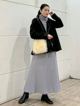 「Green　Parks（グリーンパークス）のアイテム（その他アウター）」を使った、marinaさん（レディース・158cm）の冬コーディネート