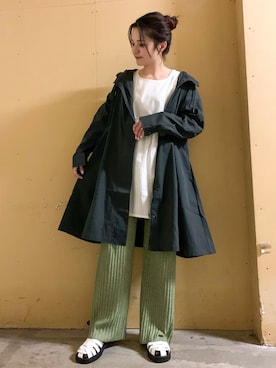 「チュニック」｜「アイテム（その他アウター）」を使った、marinaさん（レディース・158cm）の春コーディネート