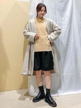 「アイテム（音楽/本・雑誌）」を使った、marinaさん（レディース・158cm）の秋コーディネート