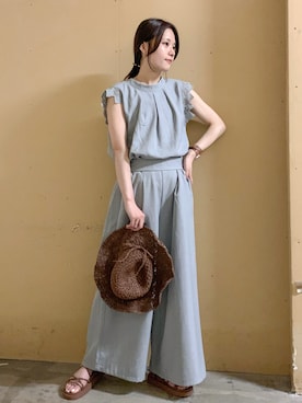 「アイテム（音楽/本・雑誌）」を使った、marinaさん（レディース・158cm）の夏コーディネート