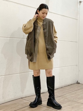 「アイテム（音楽/本・雑誌）」を使った、marinaさん（レディース・158cm）の秋コーディネート