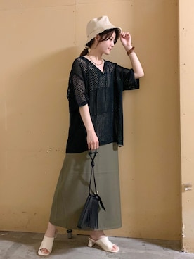 「アイテム（音楽/本・雑誌）」を使った、marinaさん（レディース・158cm）の夏コーディネート