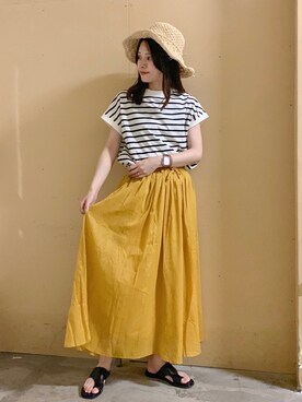 「アイテム（音楽/本・雑誌）」を使った、marinaさん（レディース・158cm）の夏コーディネート