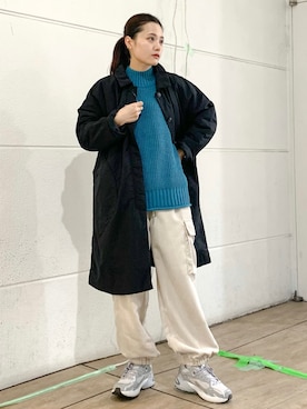 「Green　Parks（グリーンパークス）のアイテム（その他アウター）」を使った、marinaさん（レディース・158cm）の秋コーディネート