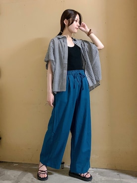 「アイテム（音楽/本・雑誌）」を使った、marinaさん（レディース・158cm）の夏コーディネート