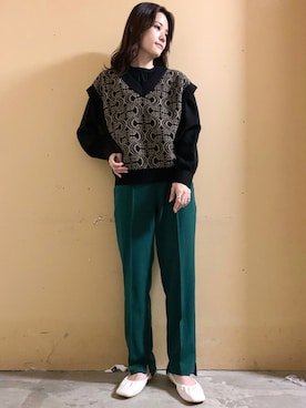 「アイテム（音楽/本・雑誌）」を使った、marinaさん（レディース・158cm）の秋コーディネート
