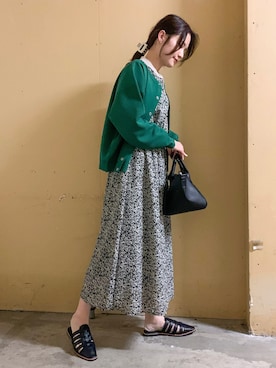 「はじめましてコーデ」｜「アイテム（ワンピース/ドレス）」を使った、marinaさん（レディース・158cm）の春コーディネート